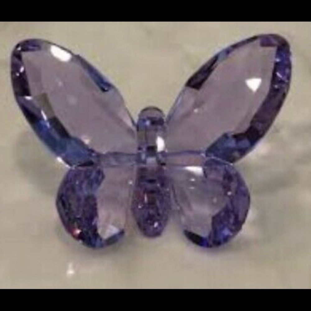 Swarovski Crystal Violet Butterfly **Rare** Mint!